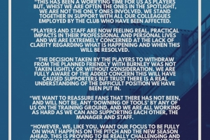 谢周三球员声明：拒绝出战因工资被拖欠，希望俱乐部尽快解决问题