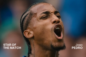 头球破门，若昂-佩德罗当选切尔西vs富勒姆一役队内最佳球员