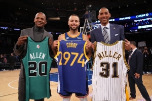 克莱谈历史前5射手：库里、米勒、雷-阿伦、伯德、自己