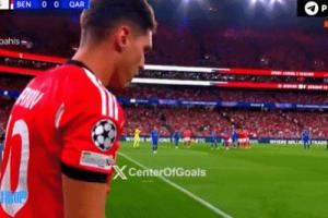 开场仅16分钟，本菲卡就2-0领先卡拉巴赫